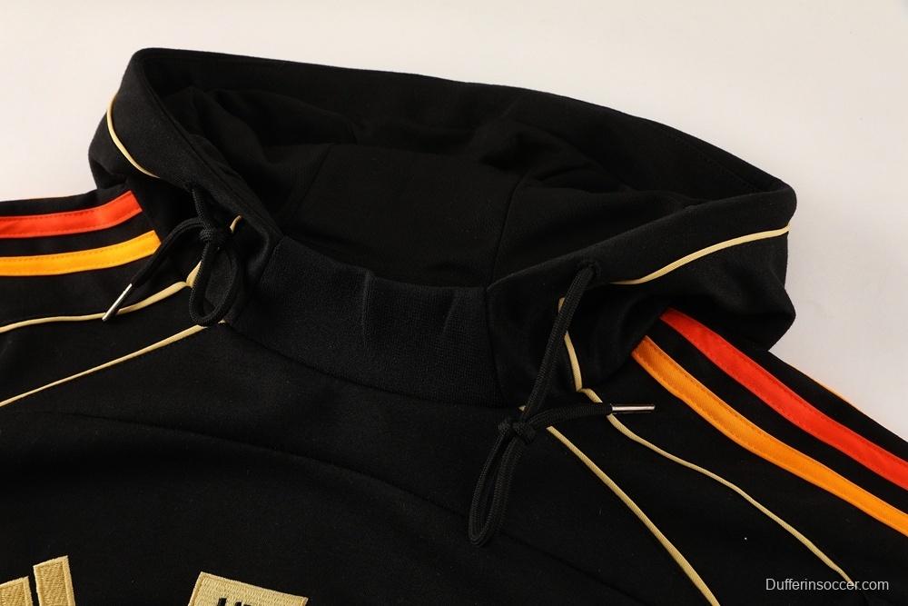 25/26 Arsenal Black Full Zipper Jacket + Long Pants