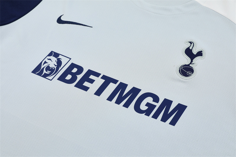 25/26 Tottenham Hotspur Grey with XS Short Sleeve+Soccer Shorts