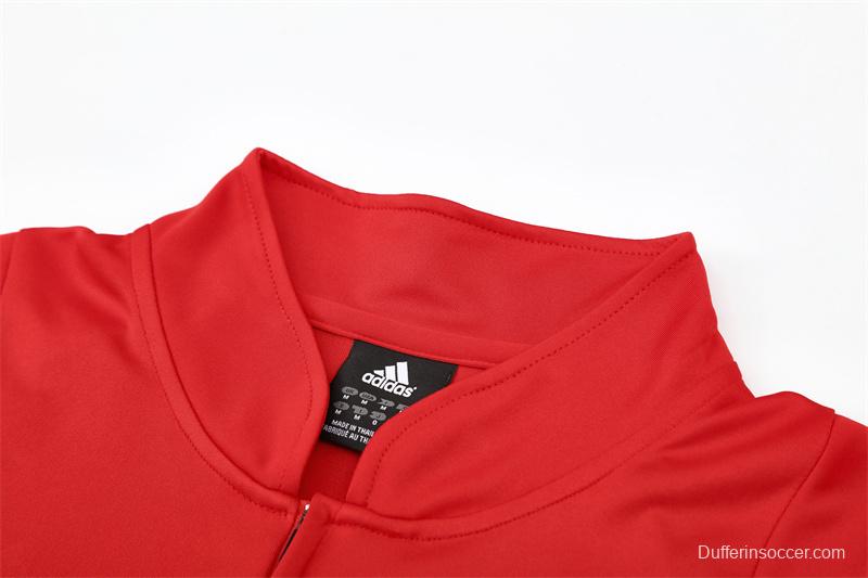 Retro 03/04 AC Milan Red Half Zipper Jacket+Long Pants