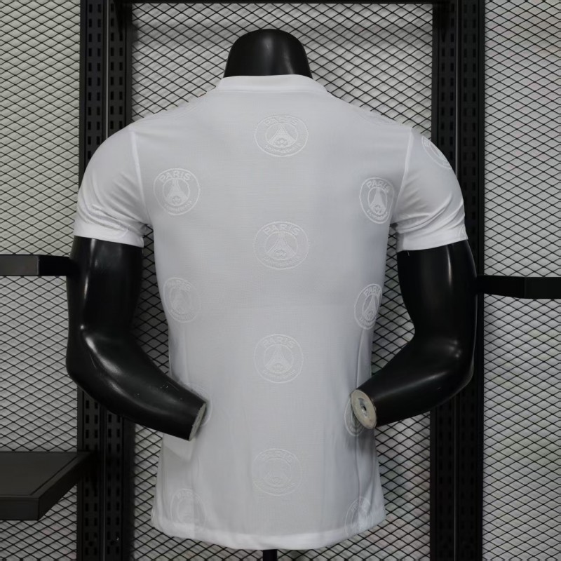 Player Version 25/26 PSG White with Embossed PSG Badge Pattern Jersey