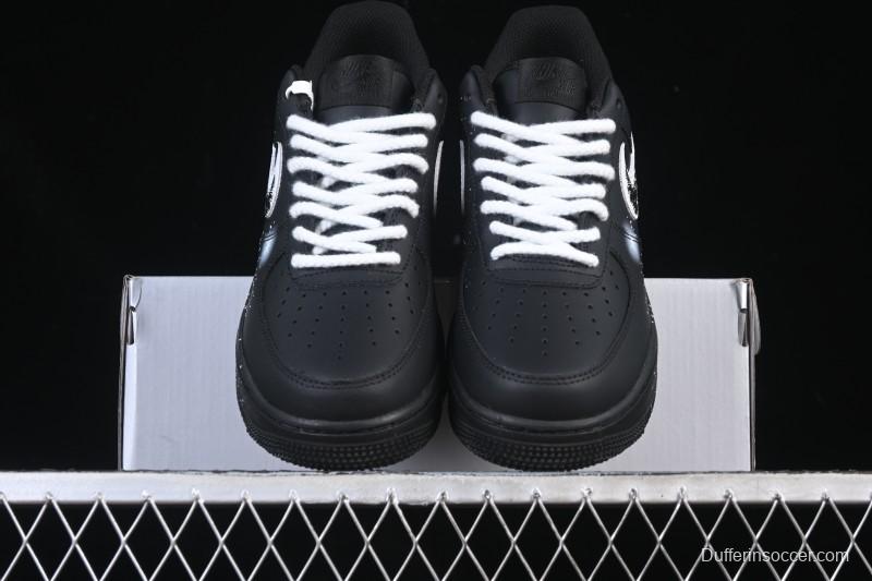 Nike Air Force 1'07 Low Two-Dimensional Theme Black Space Casual Sneakers - ZH0316-101