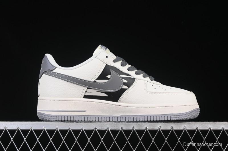 Nike Air Force 1 '07 Low Supreme Graffiti Beige Swoosh Casual Sneakers - QW5606-272