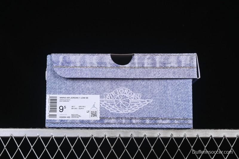 Nike Air Jordan 1 Low Denim Worn Blue Retro Basketball Shoes - HQ2004-400