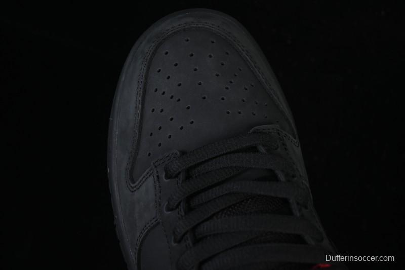 Nike Supreme x Nike SB Dunk Low Ocean Fog Limited Edition Black Warrior Low Top Casual Skate Shoes - HQ8487-001