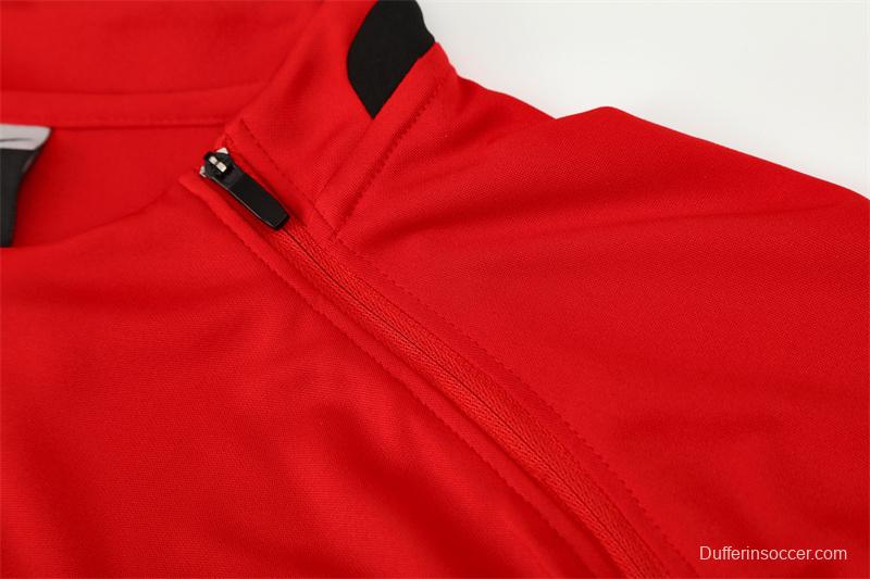 Retro 02/03 Manchester United Red Half Zipper Jacket