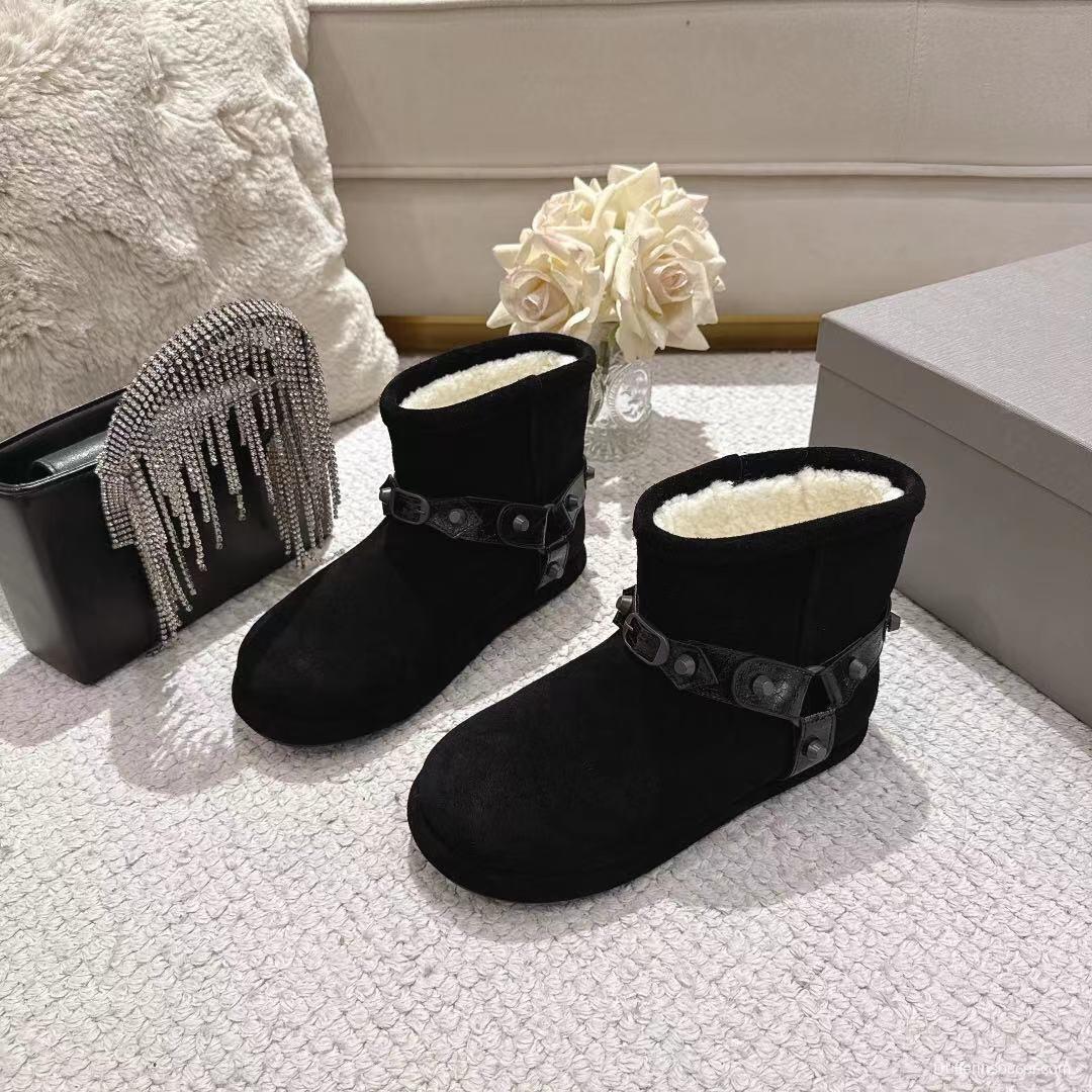 Balenciaga F022 Winter Wool Short Boots Snow Boots - F022