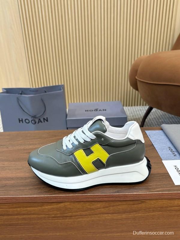 Hogan H-STRIPES Series Couple Thick Sole Dad Shoes Flying Boat Shoes Casual Sports Shoes - AS00350