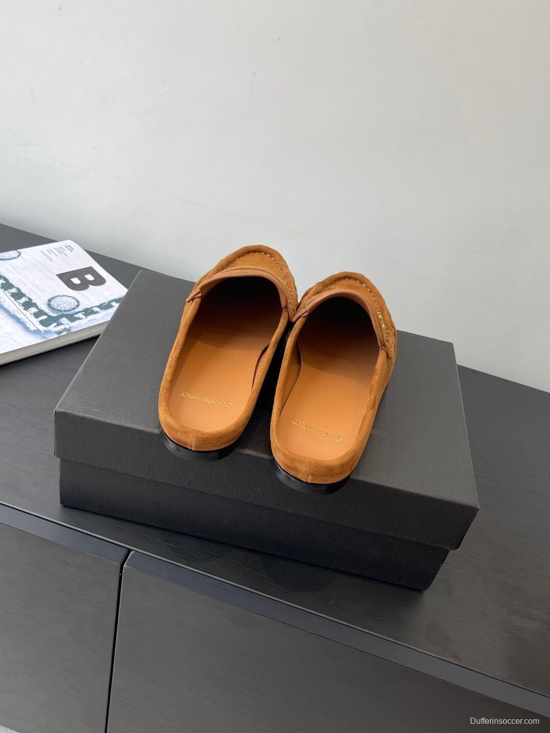 Saint Laurent Classic Loafer Mule Flats - KFY00320