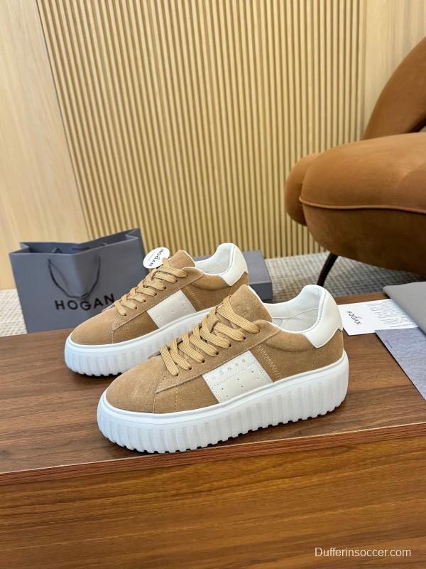 Hogan H-STRIPES Series Couple Thick Sole Biscuit Shoes Airship Shoes Casual Sneakers - AS00310