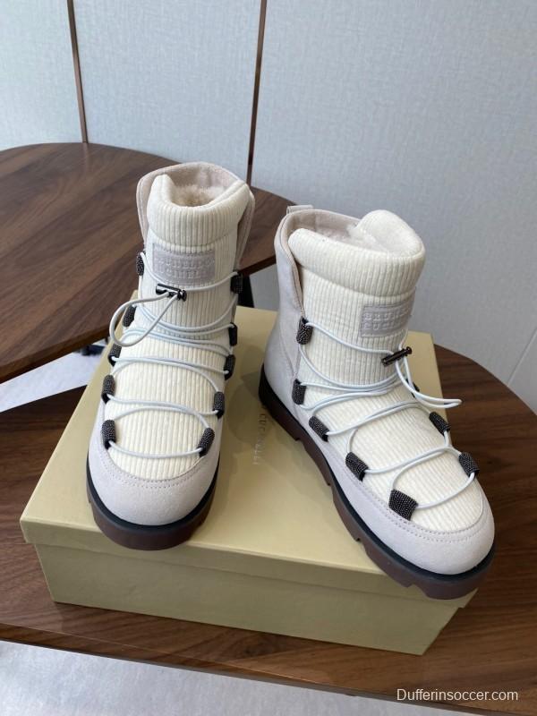 Brunello Cucinelli Open Walk Ankle Boot Winter Snow Boots - AS00410