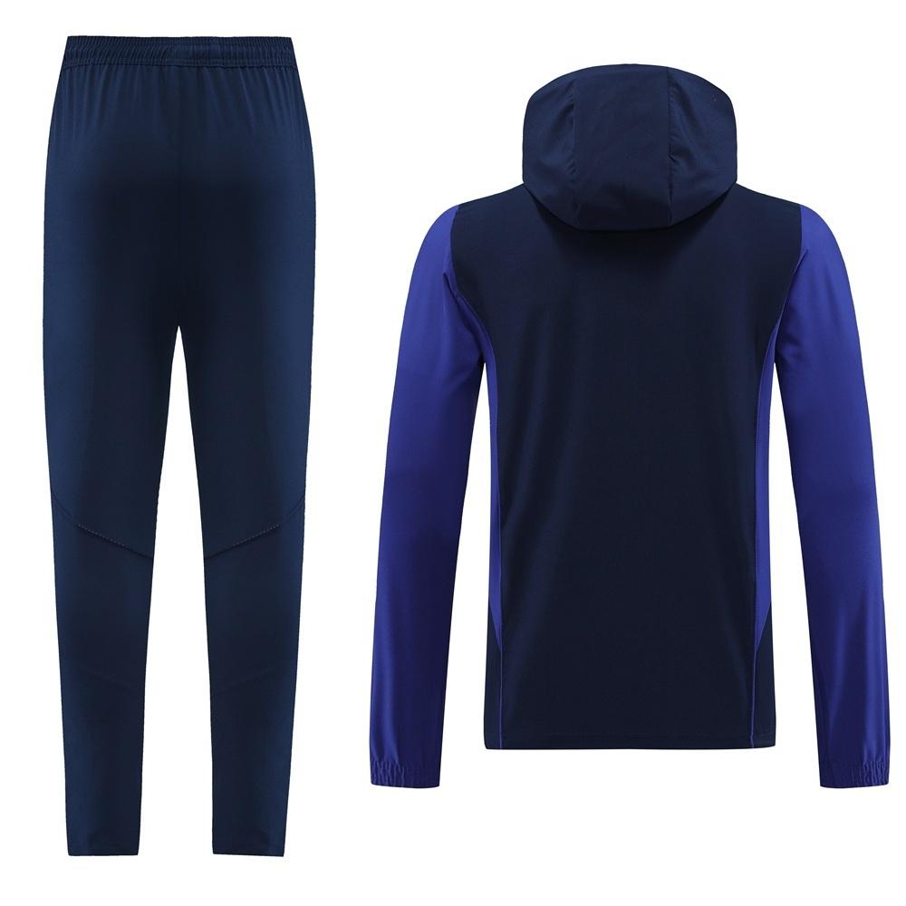 2025 Adidas Royal Blue Half Zipper Jacket+Long Pants S-2XL