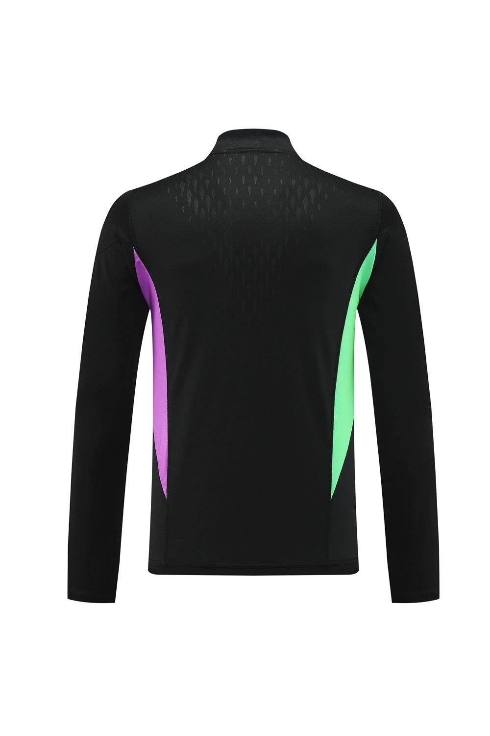 23/24 Bayern Munich Black S-2XL Half Zipper Jacket+Long Pants