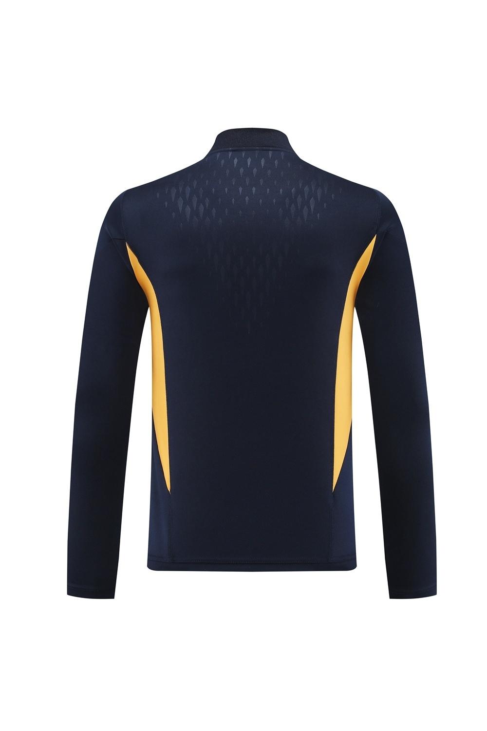 25/26 Real Madrid Royal Blue Half Zipper Jacket+Long Pants