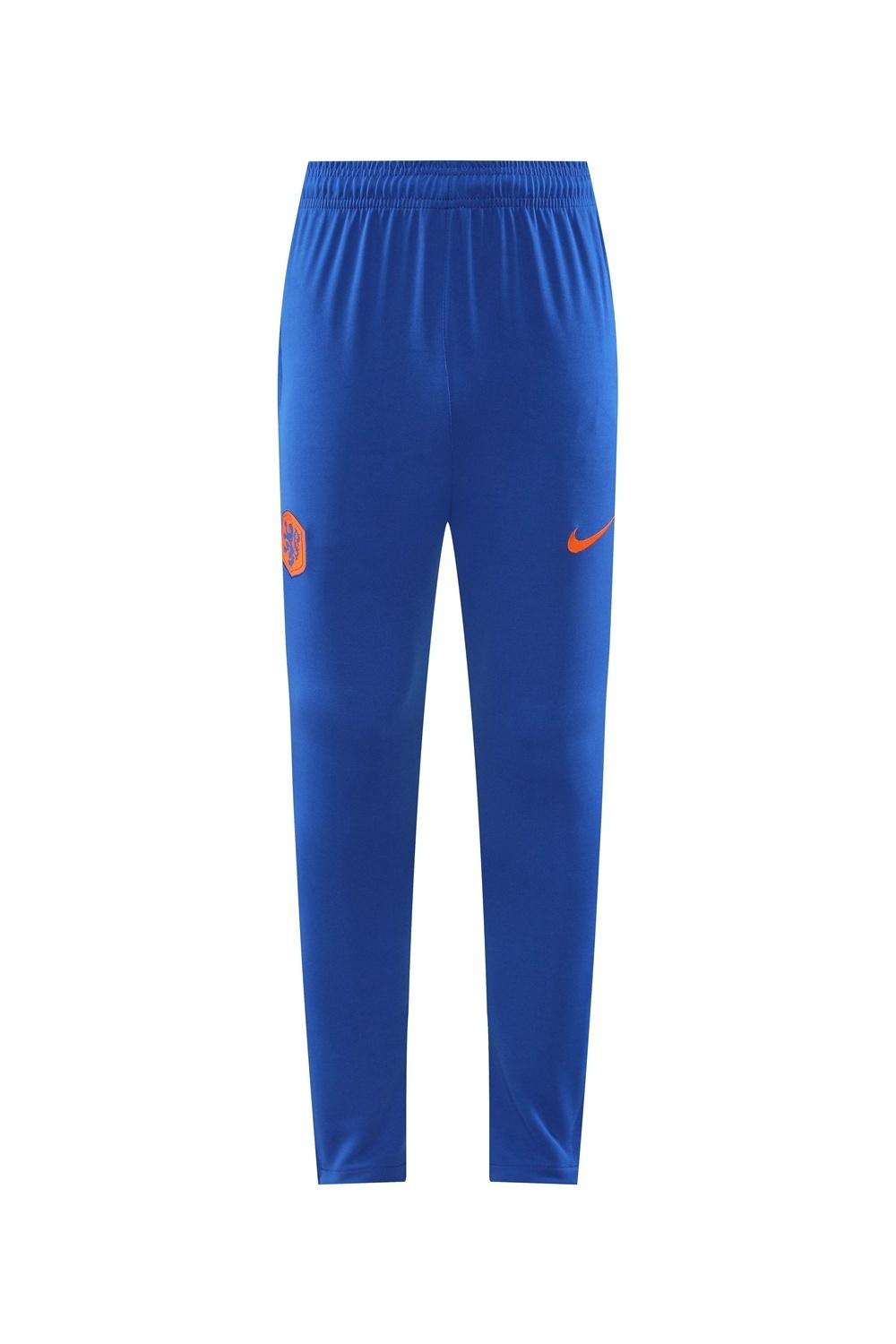 2025 Netherlands Blue Half Zipper Jacket+Long Pants