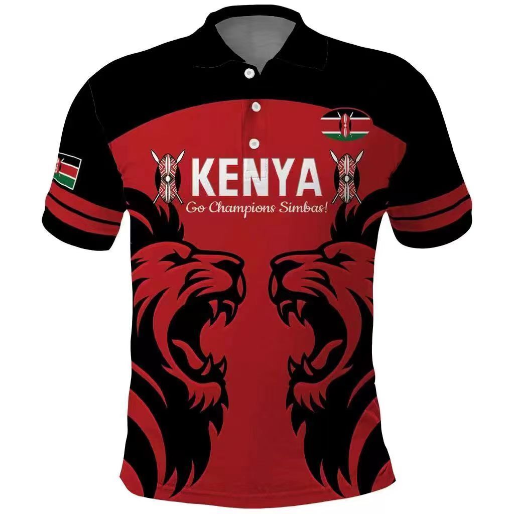 2026 Kenya Simbas Red with Double Lion Design Jersey