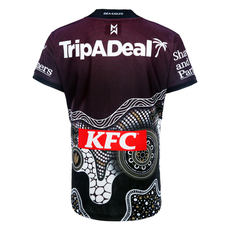 25/26 Manly Warringah Sea Eagles Maroon with Indigenous Art Jersey
