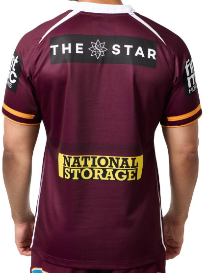 25/26 Brisbane Broncos Maroon with Gold Stripes Jersey