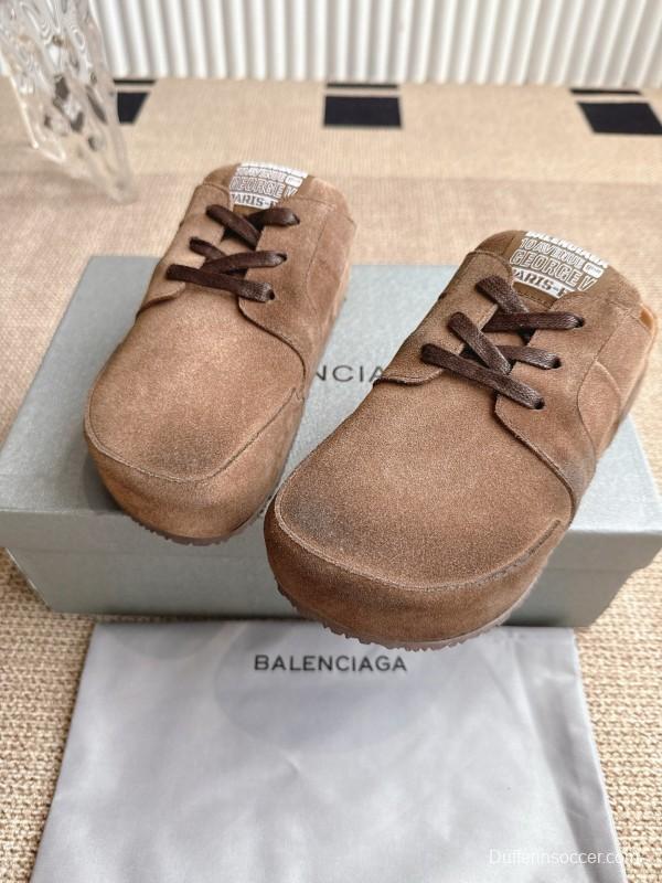 Balenciaga x Birkenstock Boston Closed-Toe Soft Footbed Platform Sandals - AS00260