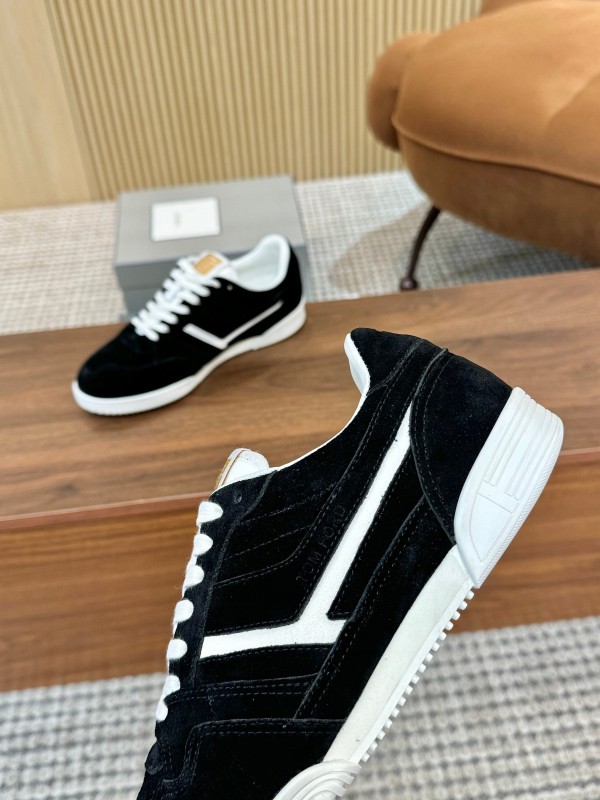 TOM FORD 2025 SS Tom Casual Shoes with Classic Color Blocking and Imported Leather Insole - AS00350
