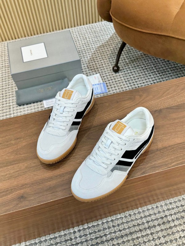 Tom Ford 2025 SS Casual Shoes with Classic Color Blocking and Imported Leather Insole - AS00350
