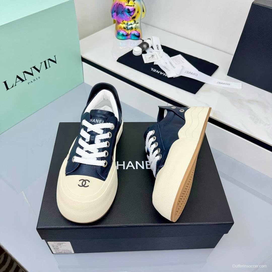 Chanel 2025 SS Panda Loafers Bread Shoes Original Calfskin - LY00320