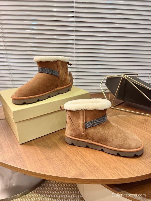 Brunello Cucinelli Winter New Snow Boots Sheepskin Buns Boots - AS00350