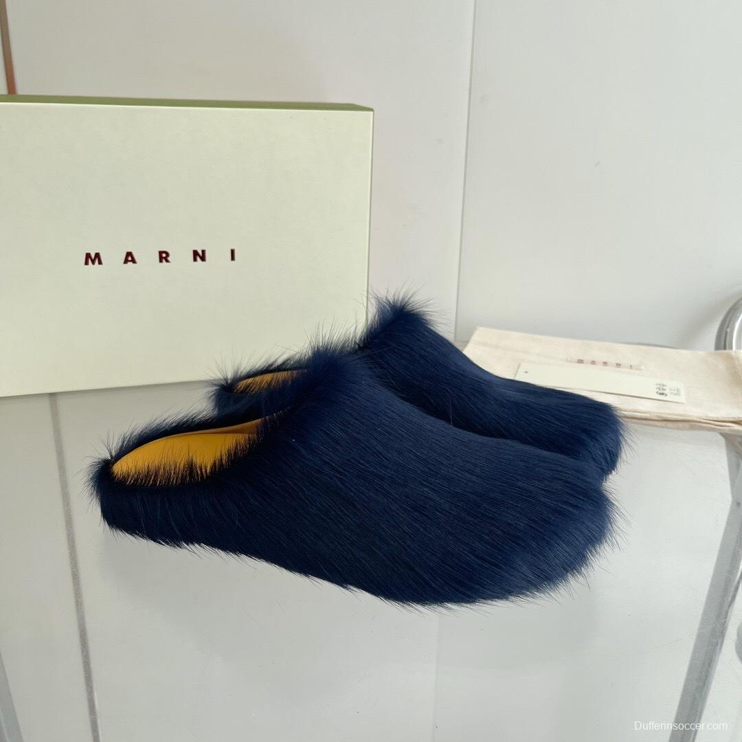 Marni 2025/SS Mule Shoes with Pony Hair - LY00
