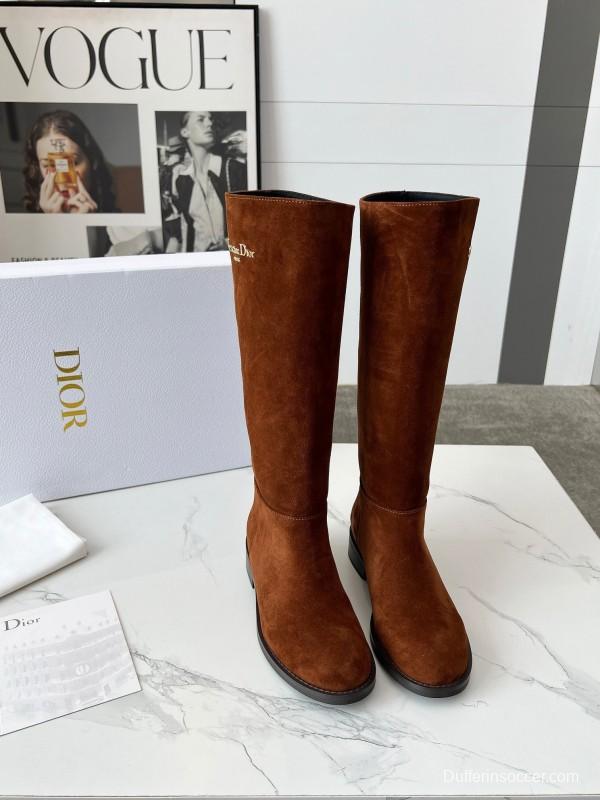 Dior 2025/SS Retro British Style Brogue New Knight Boots - LY00460