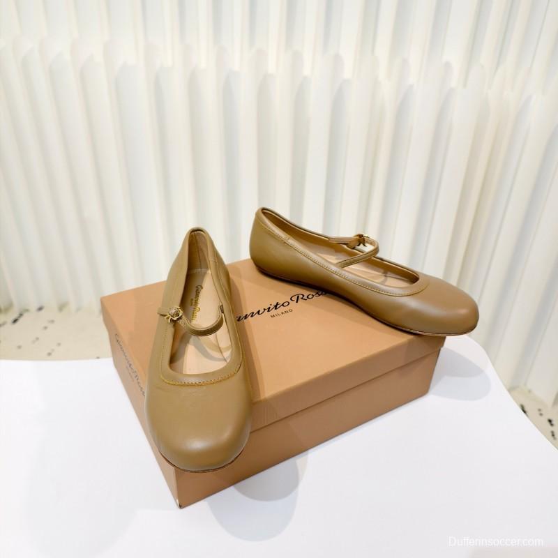 Gianvito Rossi Bohemian Style Flat Ballet Shoes - LY00310