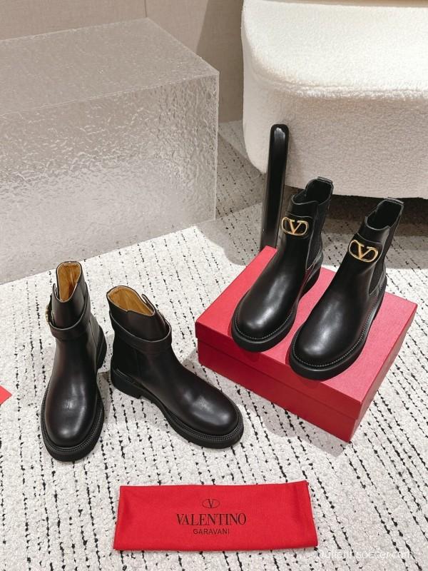 Valentino 2025 SS Metal Element Short Boots - LY00330