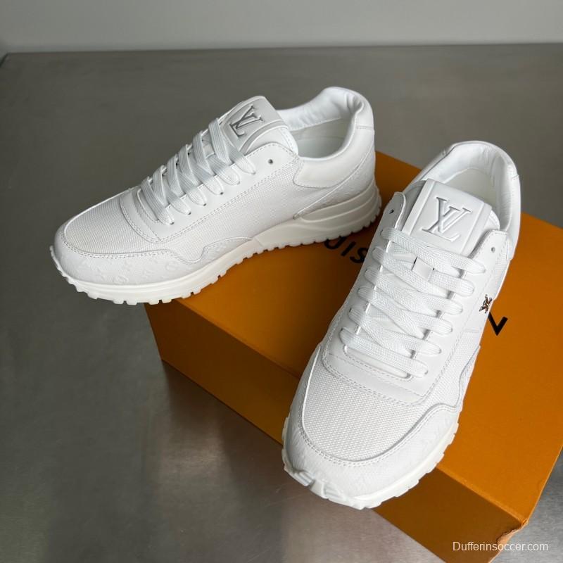 Louis Vuitton Run Away Leather Round Toe Lace-Up Low Top Casual Shoes - YC