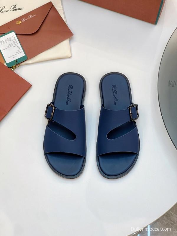 Loro Piana Spring Summer 2025 Men's Slippers with High-Quality Stitching and Comfortable Sole - AS00250