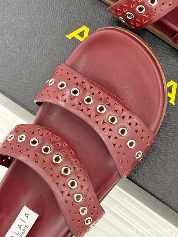 Alaia 2025 SS Hollow-Out Casual Sandals - KFY00260