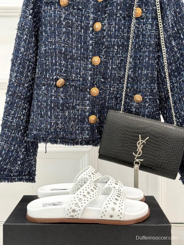 Alaia Spring Summer 2025 Laser-Cut Casual Sandals - KFY00260