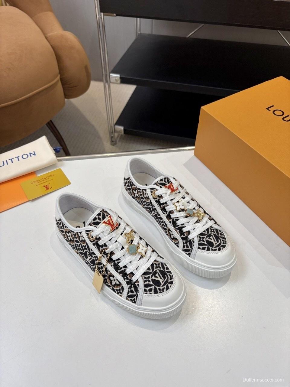 Louis Vuitton Lagoon Series Denim Sneakers with Buckle - AS00300