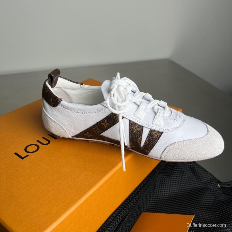 Lv Sneakerina 2025 SS Ballet Round Toe Lace-Up Low Top Lifestyle Casual Shoes - YC