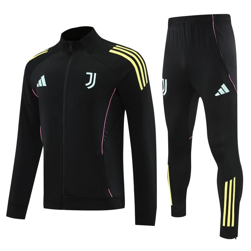 25/26 Juventus Black FULL Zipper Jacket Tracksuit +Long Pants