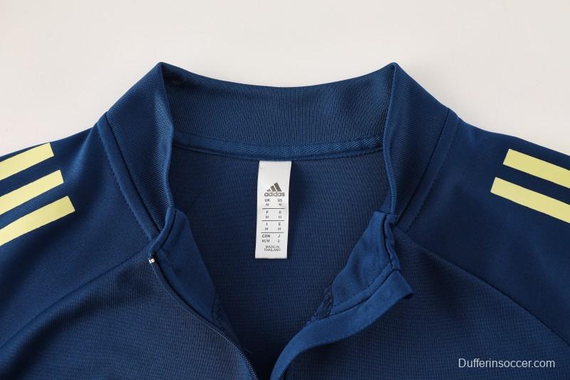 25/26  Adidas Navy Blue Full zipper Jacket Tracksuit+ long pants