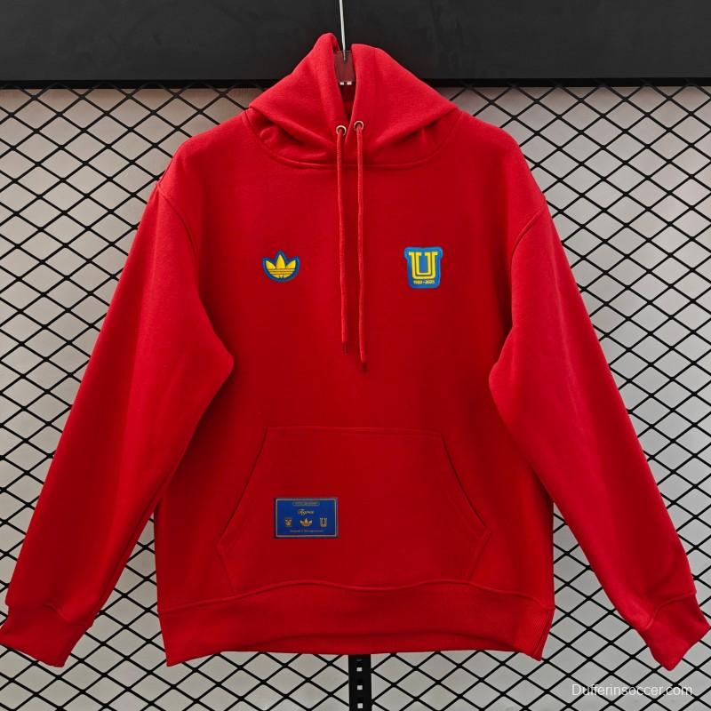 25/26 Tigres UANL Embroidered Logo Hoodie 9 Colors