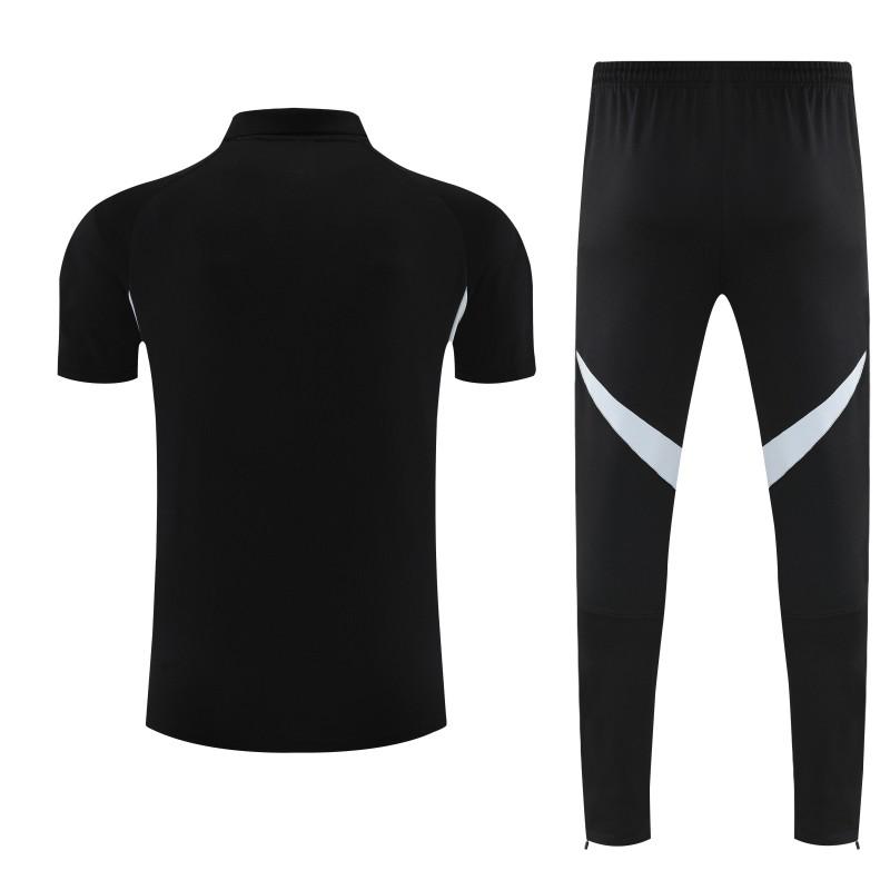 26/27  Argentina Black Polo Training Shirt + Long Pants Tracksuit