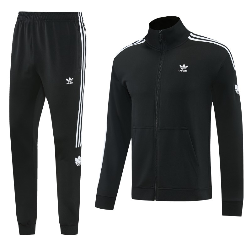 2026 Adidas Black Full Zipper Jacket + Long Pants