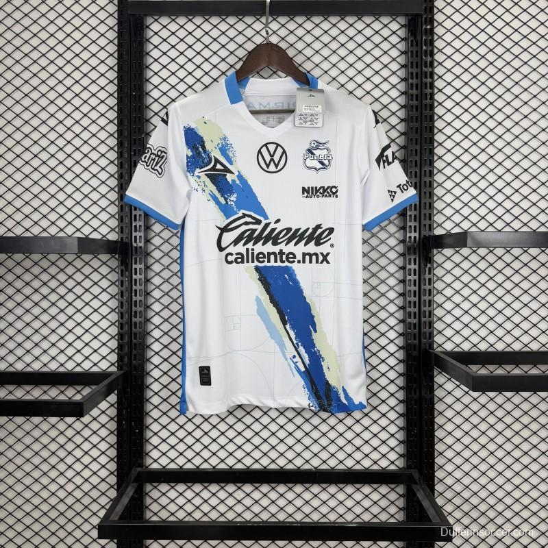 Player Version 25/26 Club Puebla White with Blue Home Jersey