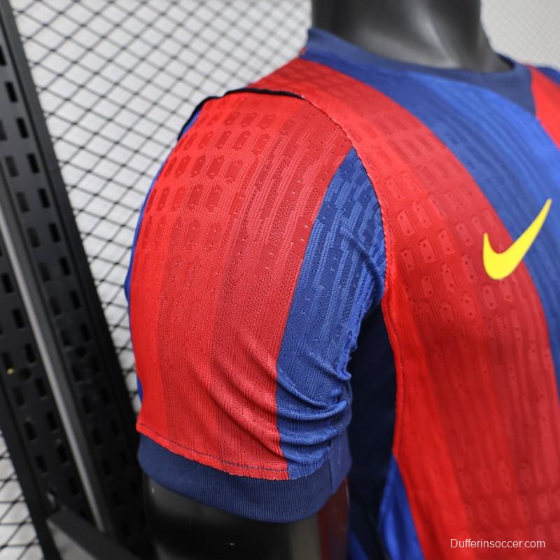 Player Version 25/26 FC Barcelona Blue & Red Vertical Stripes with Spotify Home Jersey
