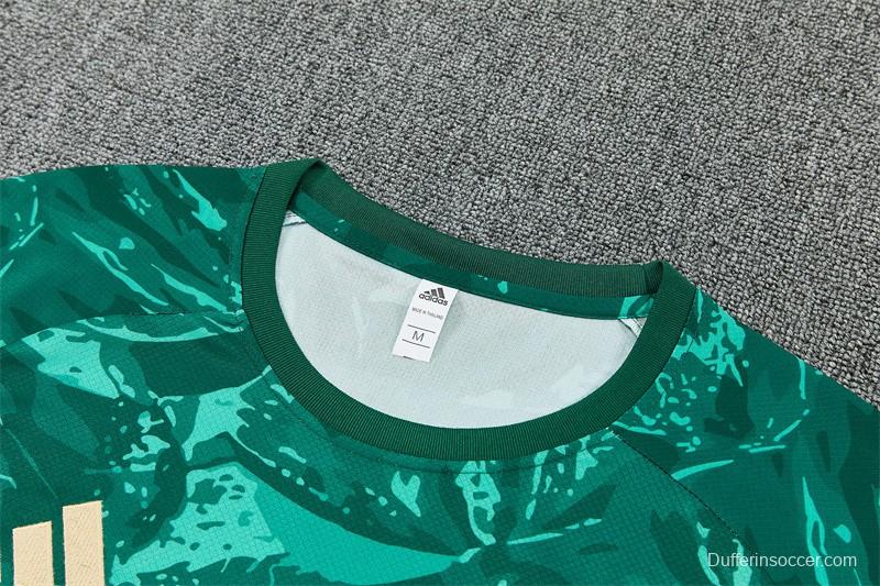 2026 Real Madrid Green Camouflage  Short Sleeve+Soccer Shorts