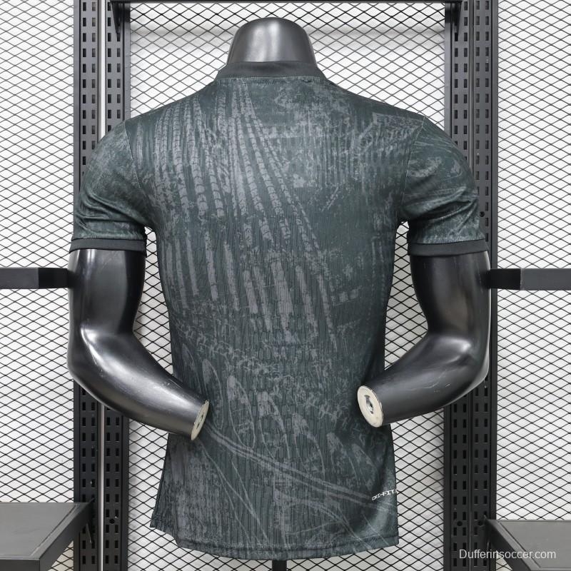 Player Version 26/27 FC Barcelona Dark Olive Green with Grunge Graffiti Third Jersey