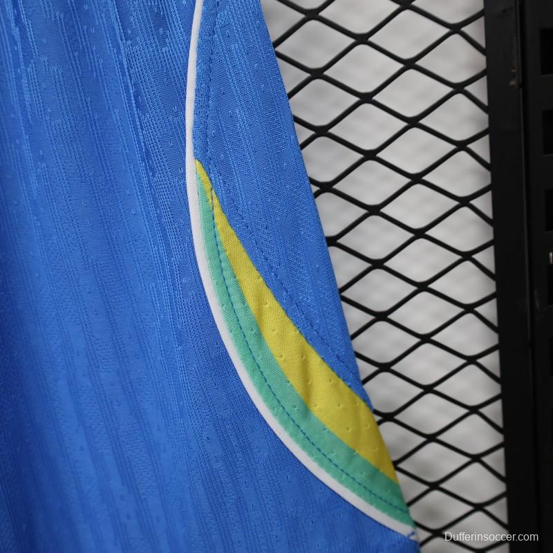 Player Version 26/27 Brazil  Royal Blue Jacquard Stripe Away Shorts