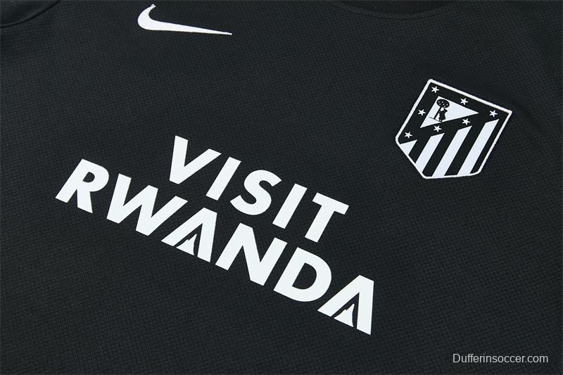 2026 Atletico Madrid Black Short Sleeve+Soccer Shorts