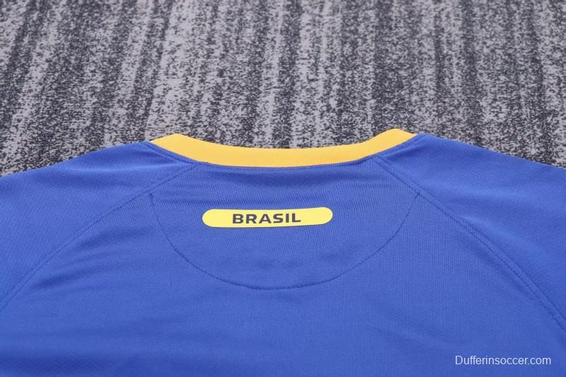 Retro 2010/11 Kids Brazil Blue & White Away Jersey