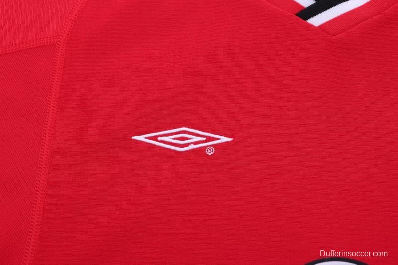 Retro 2000/02 Kids Manchester United Red Home Jersey