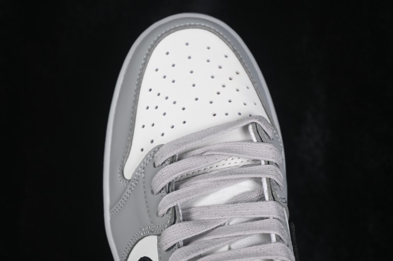 Dior x Air Jordan 1 Low AJ1 Collaboration Casual Basketball Shoes in White and Grey - CN8608-002